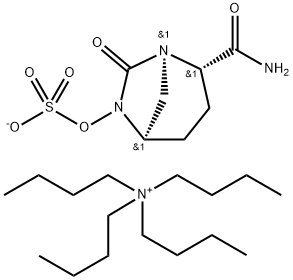 1-బ్యూటామినియం, N,N,N-ట్రిబ్యూటిల్-, (1R,2S,5R)-2-(అమినోకార్బొనిల్)-7-ఆక్సో-1,6-డయాజాబిసైక్లో[3.2.1]oct-6-yl సల్ఫేట్