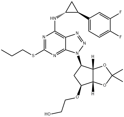 2-[[(3aR,4S,6R,6aS)-6-[7-[[(1R,2S)-2-(3,4-డిఫ్లోరోఫెనిల్)సైక్లోప్రొపైల్]aMino]-5-(ప్రొపైల్థియో)-3H