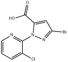 3-BroMo-1-(3-క్లోరోపిరిడిన్-2-yl)-1H-పైరజోల్-5-కార్బాక్సిలిక్ ఆమ్లం