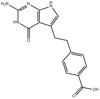 4-[2-(2-Amino-4,7-dihydro-4-oxo-1H-pymol[2,3-d]pyrimodin-5-yl) ethyl]benzoic యాసిడ్