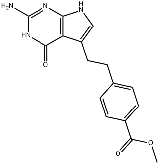 4-[2-(2-Amino-4,7-dihydro-4-oxo-1H-pyrrolo[2,3-d]pyrimidin-5-yl)ethyl]benzoic యాసిడ్ మిథైల్ ఈస్టర్