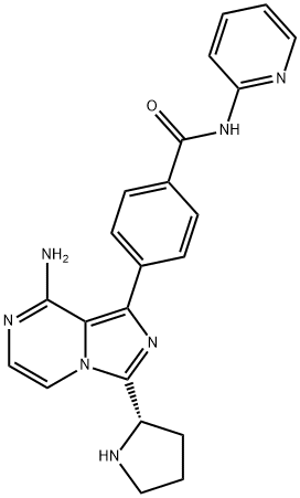 4-[8-amino-3-(2S)-2-పైరోలిడినిలిమిడాజో[1,5-a]పైరజిన్-1-yl]-N-2-పిరిడినిల్-బెంజమైడ్