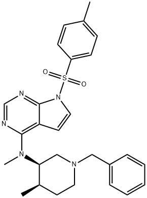 N-((3R,4R)-1-బెంజైల్-4-మిథైల్పిపెరిడిన్-3-yl)-N-మిథైల్-7-టోసిల్-7H-పైరోలో[2,3-d]పిరిమిడిన్-4-అమైన్