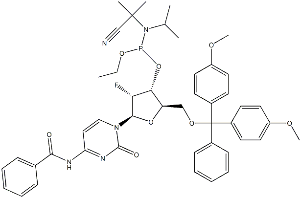 N4-Benzoyl-2'-deoxy-5'-O-DMT-2'-ఫ్లోరో-సిటిడిన్ ఫాస్ఫోరామిడైట్
